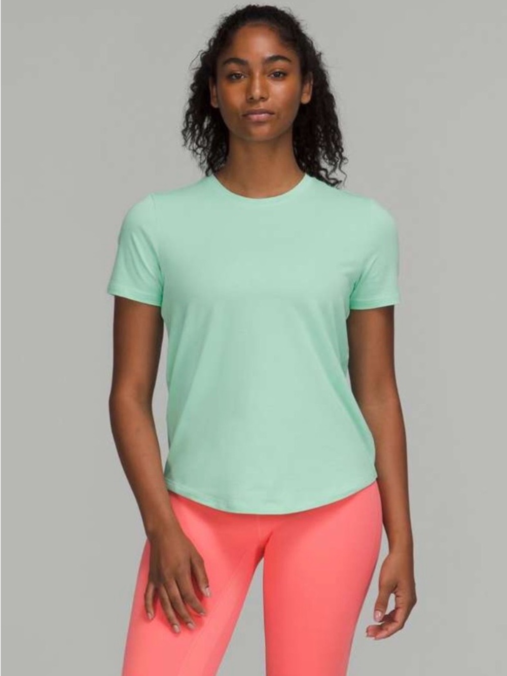 Lululemon Love Crew T-Shirt Wild Mint Pima Cotton Tee Size 6